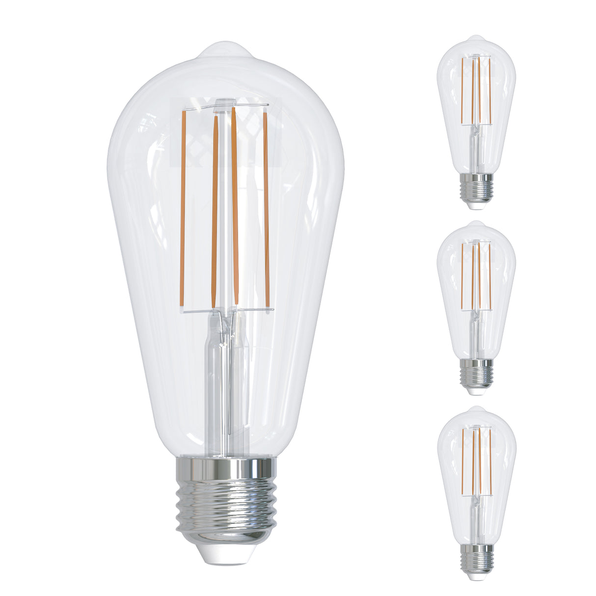 Bulbrite 862693 Bulbrite Pack of (4) 4.5 Watt Dimmable Clear Filament ST18 Medium (E26) LED Light Bulb - 450 Lumens, 2700K