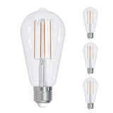 Bulbrite 862693 Bulbrite Pack of (4) 4.5 Watt Dimmable Clear Filament ST18 Medium (E26) LED Light Bulb - 450 Lumens, 2700K