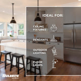 Bulbrite 862926 Bulbrite LED 2.5 Watt Dimmable G16 Light Bulb with a Clear Finish and a Candelabra Screw E12 - 2700K (Warm White Light) 250 lumens