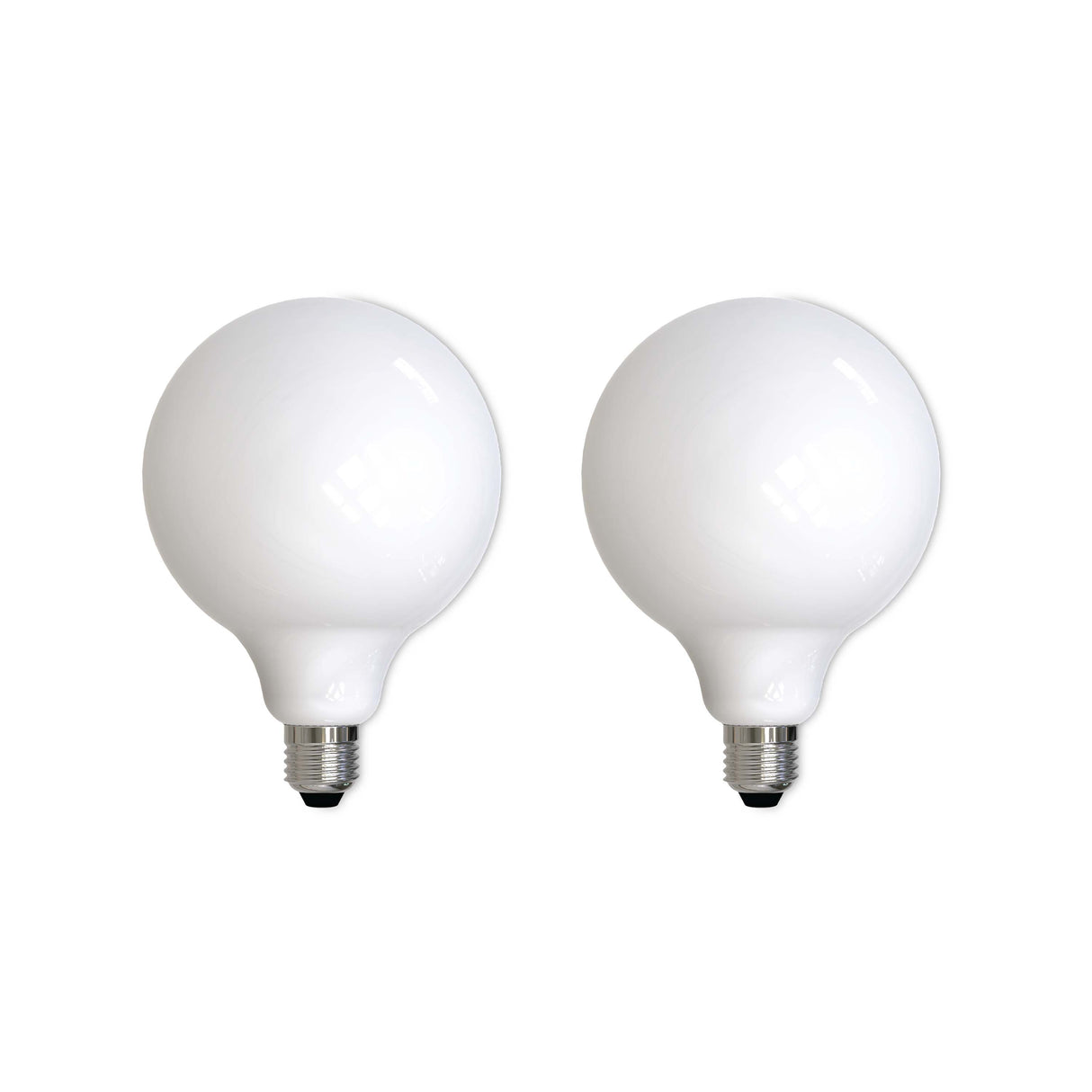 Bulbrite 862699 Bulbrite LED Filament Pack of (2) 8.5 Watt Dimmable G40 Light Bulbs with a Milky Finish and Medium (E26) Base - 3000K (Soft White Light), 800 Lumens