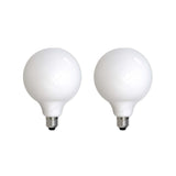 Bulbrite 862699 Bulbrite LED Filament Pack of (2) 8.5 Watt Dimmable G40 Light Bulbs with a Milky Finish and Medium (E26) Base - 3000K (Soft White Light), 800 Lumens