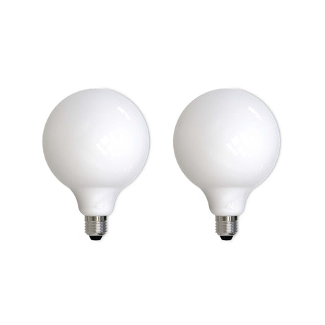 Bulbrite 862699 Bulbrite LED Filament Pack of (2) 8.5 Watt Dimmable G40 Light Bulbs with a Milky Finish and Medium (E26) Base - 3000K (Soft White Light), 800 Lumens