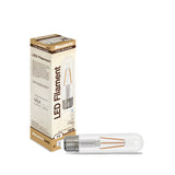 Bulbrite 862700 Bulbrite Pack of (2) 3 Watt Dimmable Clear Filament T9 Medium (E26) LED Light Bulb - 250 Lumens, 3000K