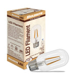Bulbrite 862702 Bulbrite Pack of (4) 5 Watt Dimmable Clear Filament T14 Medium (E26) LED Light Bulb - 450 Lumens, 2700K