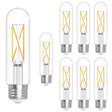 Bulbrite 862769 Bulbrite Pack of (8) 5.1 Watt Dimmable Clear Filament T9 Medium (E26) LED Bulb - 500 Lumens, 2700K, and 80 CRI