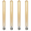 Bulbrite 862773 Bulbrite LED Filament Pack of (4) 5 Watt Dimmable 11 Inch T9 Light Bulb with Antique Glass Finish and Medium (E26) Base - 2100K (Amber Light), 300 Lumens