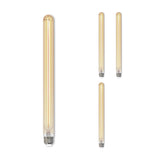 Bulbrite 862776 Bulbrite LED Filament Pack of (4) 5 Watt Dimmable 15 Inch T9 Light Bulb with Antique Glass Finish and Medium (E26) Base - 2100K (Amber Light), 400 Lumens