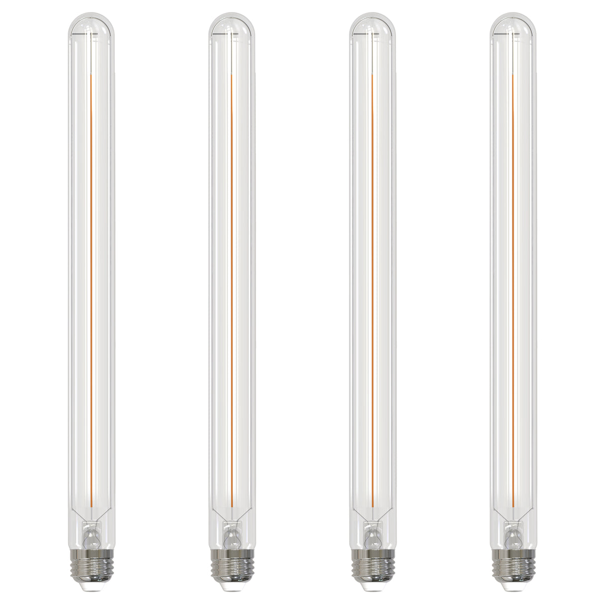 Bulbrite 862778 Bulbrite LED Filament Pack of (4) 5 Watt Dimmable 15 Inch T9 Light Bulb with Clear Glass Finish and Medium (E26) Base - 3000K (Soft White Light), 400 Lumens