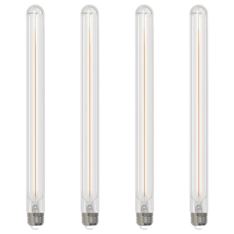 Bulbrite 862778 Bulbrite LED Filament Pack of (4) 5 Watt Dimmable 15 Inch T9 Light Bulb with Clear Glass Finish and Medium (E26) Base - 3000K (Soft White Light), 400 Lumens