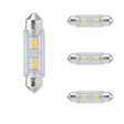 Bulbrite 862792 Bulbrite LED Filament Pack of (4) 0.8 Watt T3 Light Bulbs with Clear Glass Finish and Festoon Base - 3000K (Soft White Light), 55 Lumens, 24 Volts