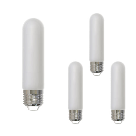 Bulbrite 862833 Bulbrite LED Filament Pack of (4) 5 Watt Dimmable 5 Inch T9 Light Bulb with Frost Glass Finish and Medium (E26) Base - 2700K (Warm White Light), 450 Lumens
