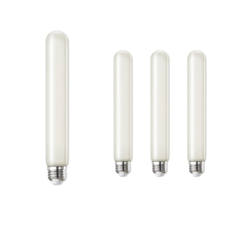 Bulbrite 862836 Bulbrite LED Filament Pack of (4) 5 Watt Dimmable 7 Inch T9 Light Bulb with Frost Glass Finish and Medium (E26) Base - 3000K (Soft White Light), 350 Lumens