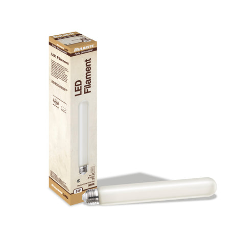 Bulbrite 862836 Bulbrite LED Filament Pack of (4) 5 Watt Dimmable 7 Inch T9 Light Bulb with Frost Glass Finish and Medium (E26) Base - 3000K (Soft White Light), 350 Lumens
