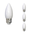 Bulbrite 862844 Bulbrite LED Filament Pack of (4) 5.5 Watt Dimmable B11 Light Bulbs with Milky Finish and Medium (E26) Base - 2700K (Warm White Light), 500 Lumens