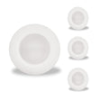 Bulbrite 862897 14W LED 7" ROUND DISC LIGHT 3000K WHITE ALUMINUM WITH PIGTAIL-4PK