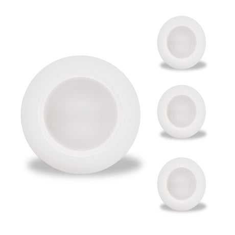 Bulbrite 862897 14W LED 7" ROUND DISC LIGHT 3000K WHITE ALUMINUM WITH PIGTAIL-4PK