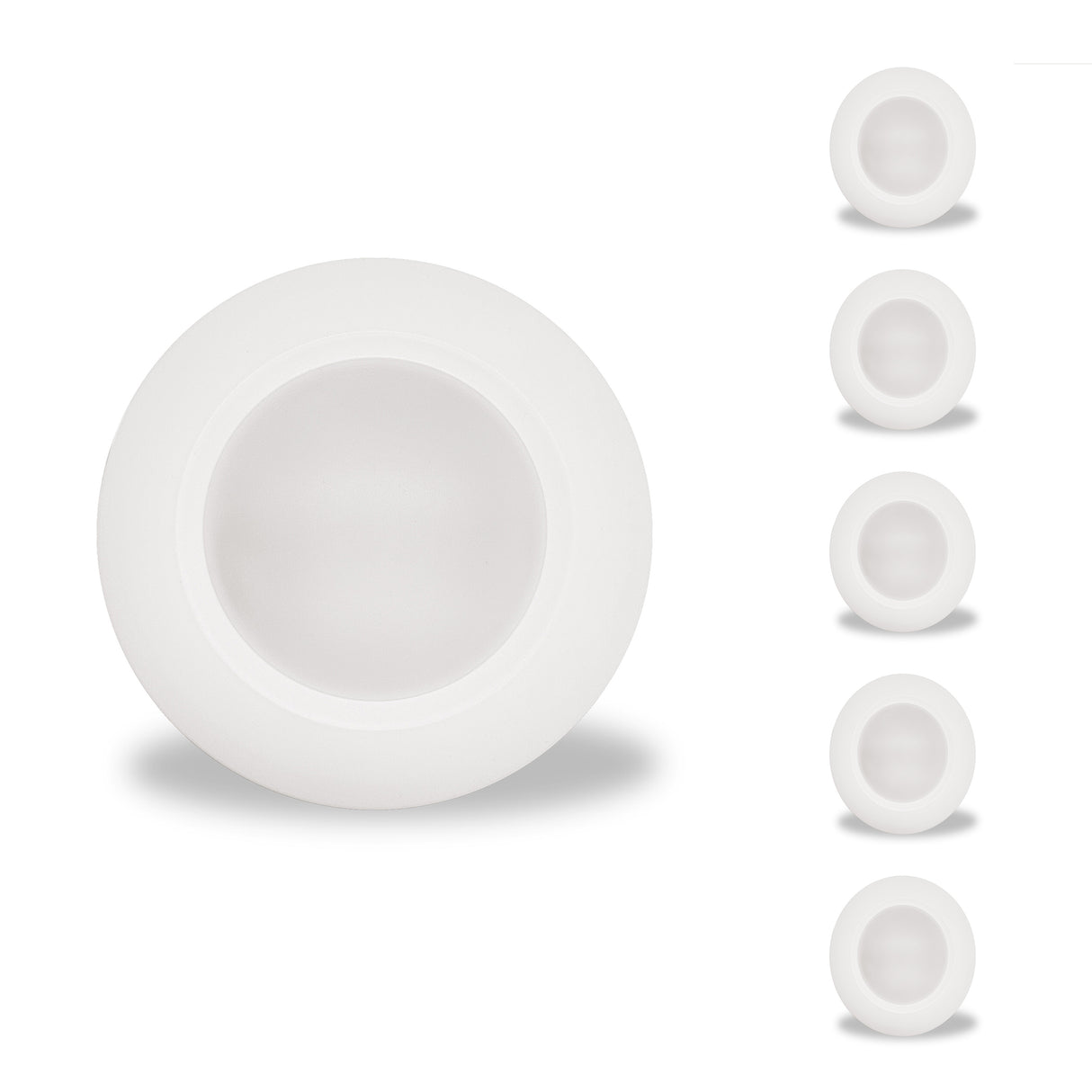 Bulbrite 862898 14W LED 7" ROUND DISC LIGHT 3000K WHITE ALUMINUM WITH PIGTAIL-6PK