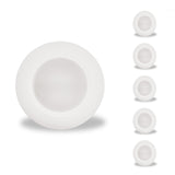 Bulbrite 862898 14W LED 7" ROUND DISC LIGHT 3000K WHITE ALUMINUM WITH PIGTAIL-6PK