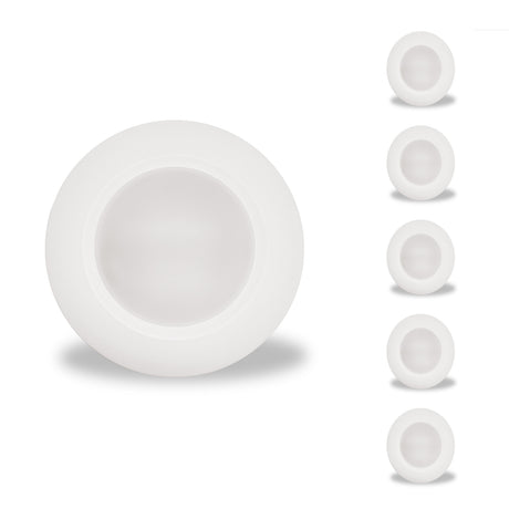 Bulbrite 862898 14W LED 7" ROUND DISC LIGHT 3000K WHITE ALUMINUM WITH PIGTAIL-6PK