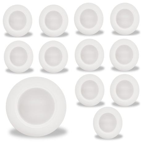 Bulbrite 862899 14W LED 7" ROUND DISC LIGHT 3000K WHITE ALUMINUM WITH PIGTAIL-12PK