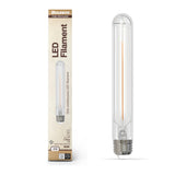 Bulbrite 862928 Bulbrite LED 3 Watt Dimmable T9 7.5‘’ Light Bulb with a Clear Finish and a Medium Screw E26 - 3000K (Soft White Light) 250 lumens