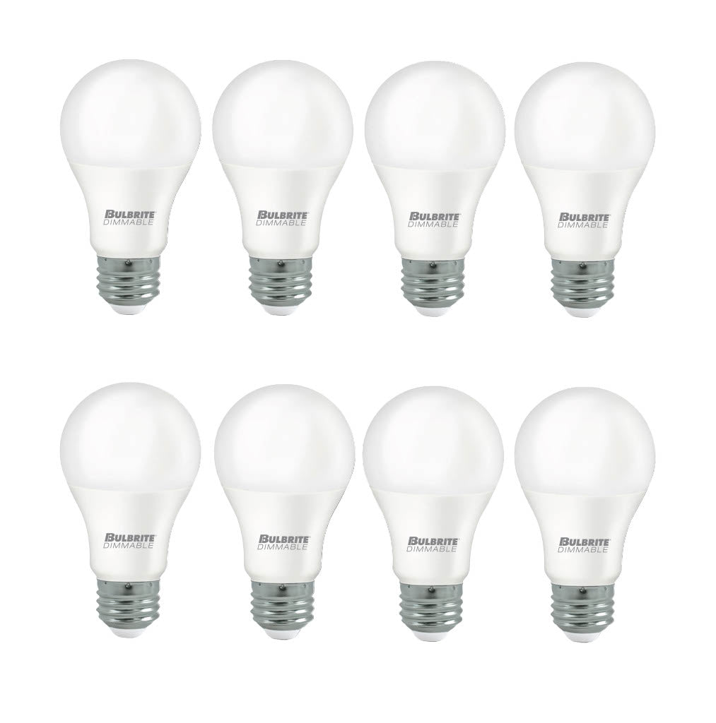 Bulbrite 862968 9W LED A19 60W EQUIV PREFERRED DIMMABLE 3000K E26 120V 8PK