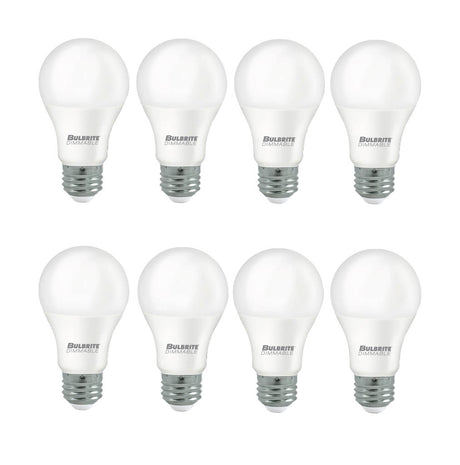 Bulbrite 862968 9W LED A19 60W EQUIV PREFERRED DIMMABLE 3000K E26 120V 8PK