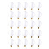 Bulbrite 863012 Bulbrite Incandescent 25 Watt G16.5 Light Bulbs with a White Finish and Candelabra Screw (E12) Base, 2700K (Warm White Light)