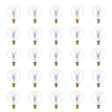 Bulbrite 863013 Bulbrite Incandescent 15 Watt G16.5 Light Bulbs with a Clear Finish and Candelabra Screw (E12) Base, 2700K (Warm White Light)