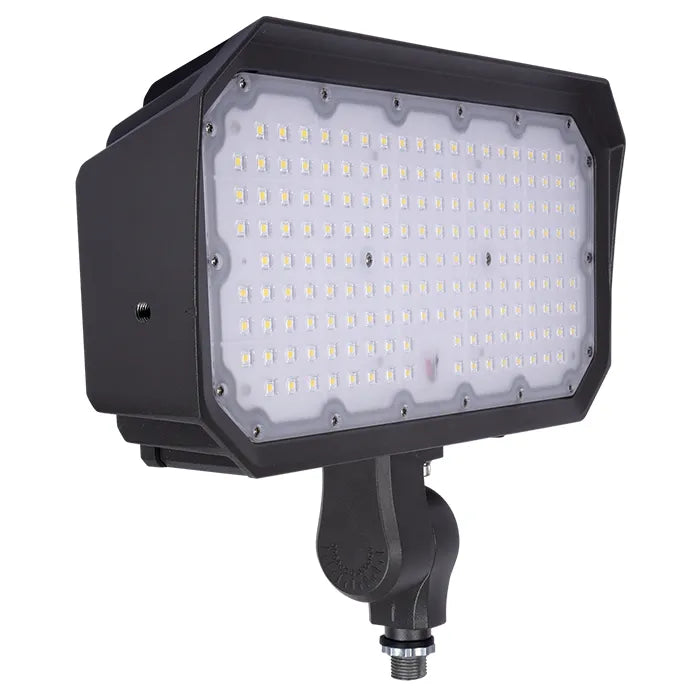 NaturaLED 9702 FDL150S/76/8C3/BZ-KNC 100/130/150W LED Flood Light Bronze Finish + Photocell + 1/2" Knuckle Mount 30K/40K/50K 120-277V