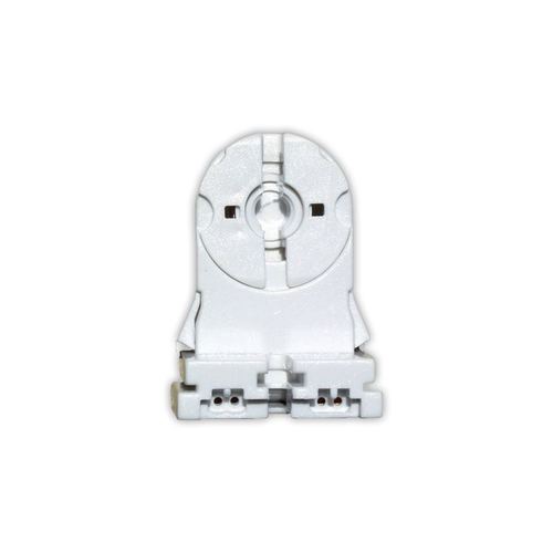 LH0047 Unshunted, rotary locking, slide on or push fit T8/T10/T12 lamp holder/socket