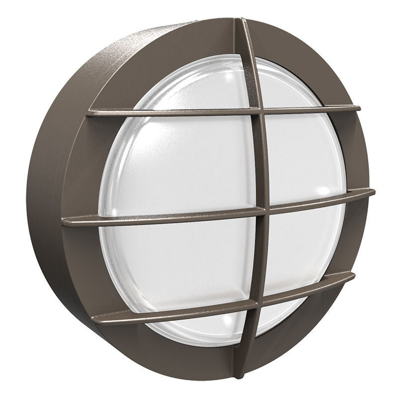 Westgate BKRF-15W-MCTP-BR-P 9W/12W/15-Watt LED Bronze Round Bulkhead Fixture 30K/40K/50K with Photocell 120-277V