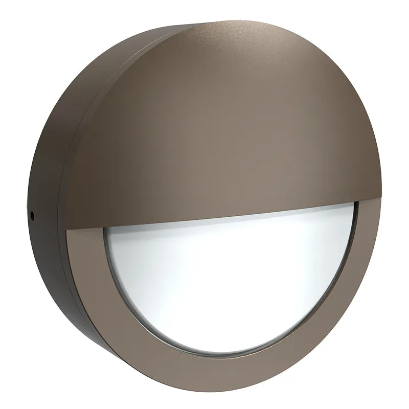 Westgate BKRN-15W-MCTP-BR-P 9W/12W/15W LED Bronze Round Bulkhead Fixture 30K/40K/50K with Photocell 120-277V