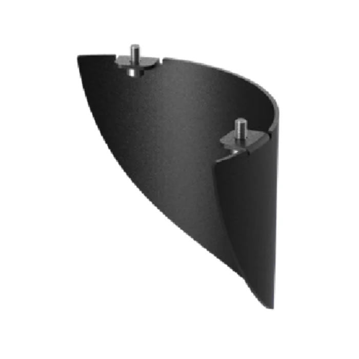 Westgate BOL-G4-GSH-01-BK G4 Series Round Bollard 180-Degree Glare Shield Black Finish