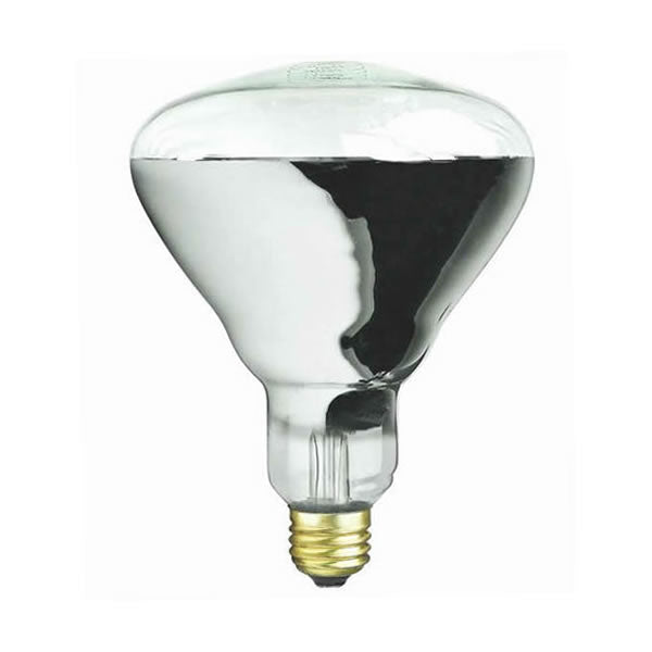 Damar 01520A 250BR40/1/SSFC 250W BR40 Clear Heat Lamp Safe-Shield Shatter Resistant E26 130V