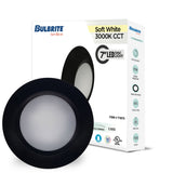 Bulbrite 862901 14W LED 7" ROUND DISC LIGHT 3000K BLACK ALUMINUM WITH PIGTAIL-6PK