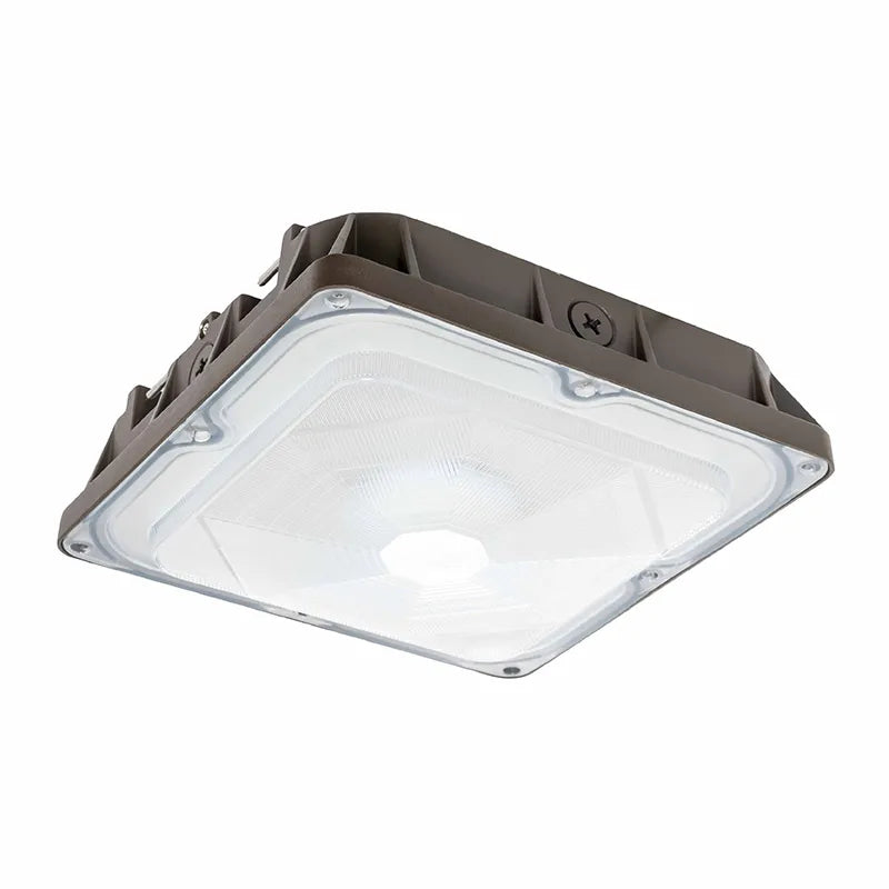 Westgate CDLX-MD-15-45W-50K 15/25/35/45W LED Square Canopy Light Bronze Finish 5000K 120-277V