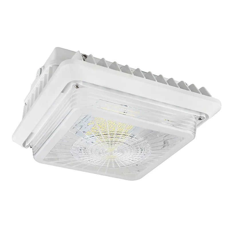 Westgate CGL-100W-40K-D 100W LED Square Canopy Light White Finish 4000K 120-277V