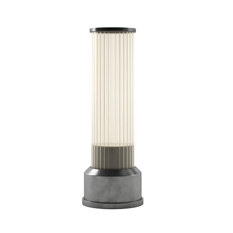 Kibun K70400 CANDLESTICK Rechargeable Cordless LED Table Lamp, 3-Levels Brightness Touch Sensor Control, Brushed Pewter