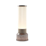 Kibun K70400 CANDLESTICK Rechargeable Cordless LED Table Lamp, 3-Levels Brightness Touch Sensor Control, Brushed Pewter
