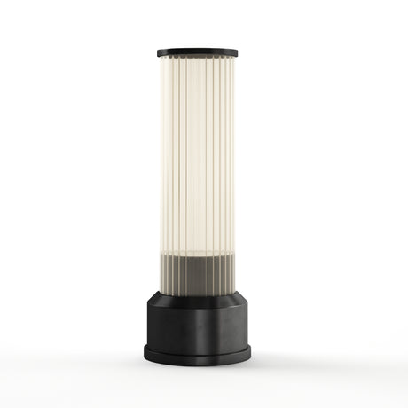 Kibun K70402 CANDLESTICK Rechargeable Cordless LED Table Lamp, 3-Levels Brightness Touch Sensor Control, Graphite