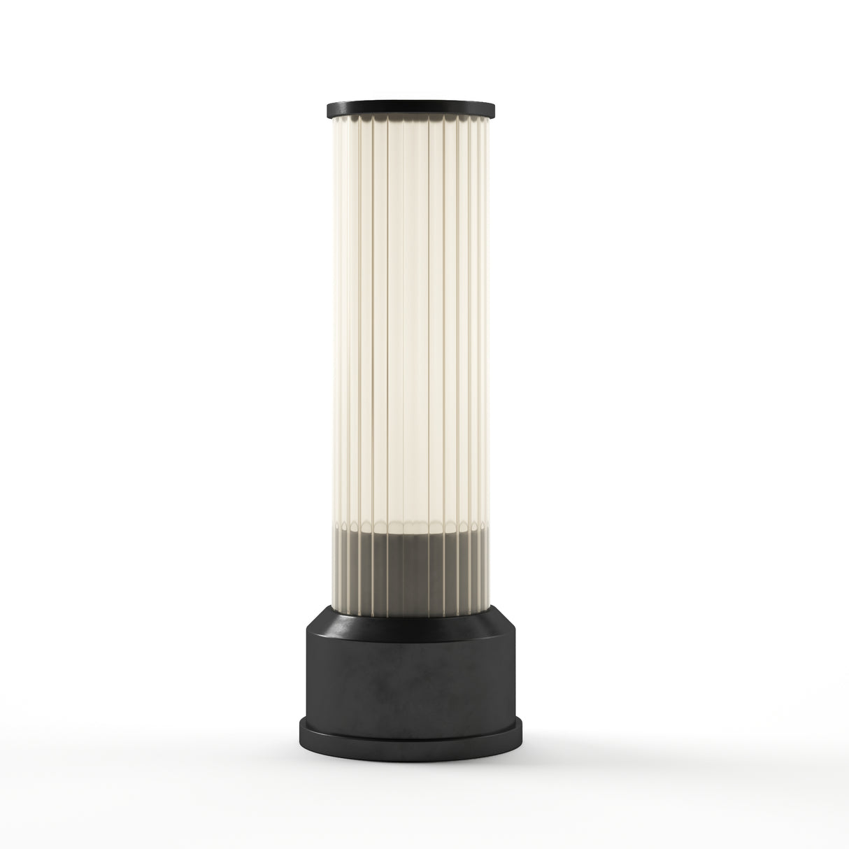 Kibun K70402 CANDLESTICK Rechargeable Cordless LED Table Lamp, 3-Levels Brightness Touch Sensor Control, Graphite