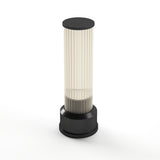 Kibun K70402 CANDLESTICK Rechargeable Cordless LED Table Lamp, 3-Levels Brightness Touch Sensor Control, Graphite