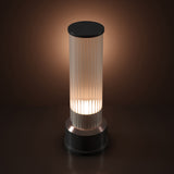 Kibun K70402 CANDLESTICK Rechargeable Cordless LED Table Lamp, 3-Levels Brightness Touch Sensor Control, Graphite