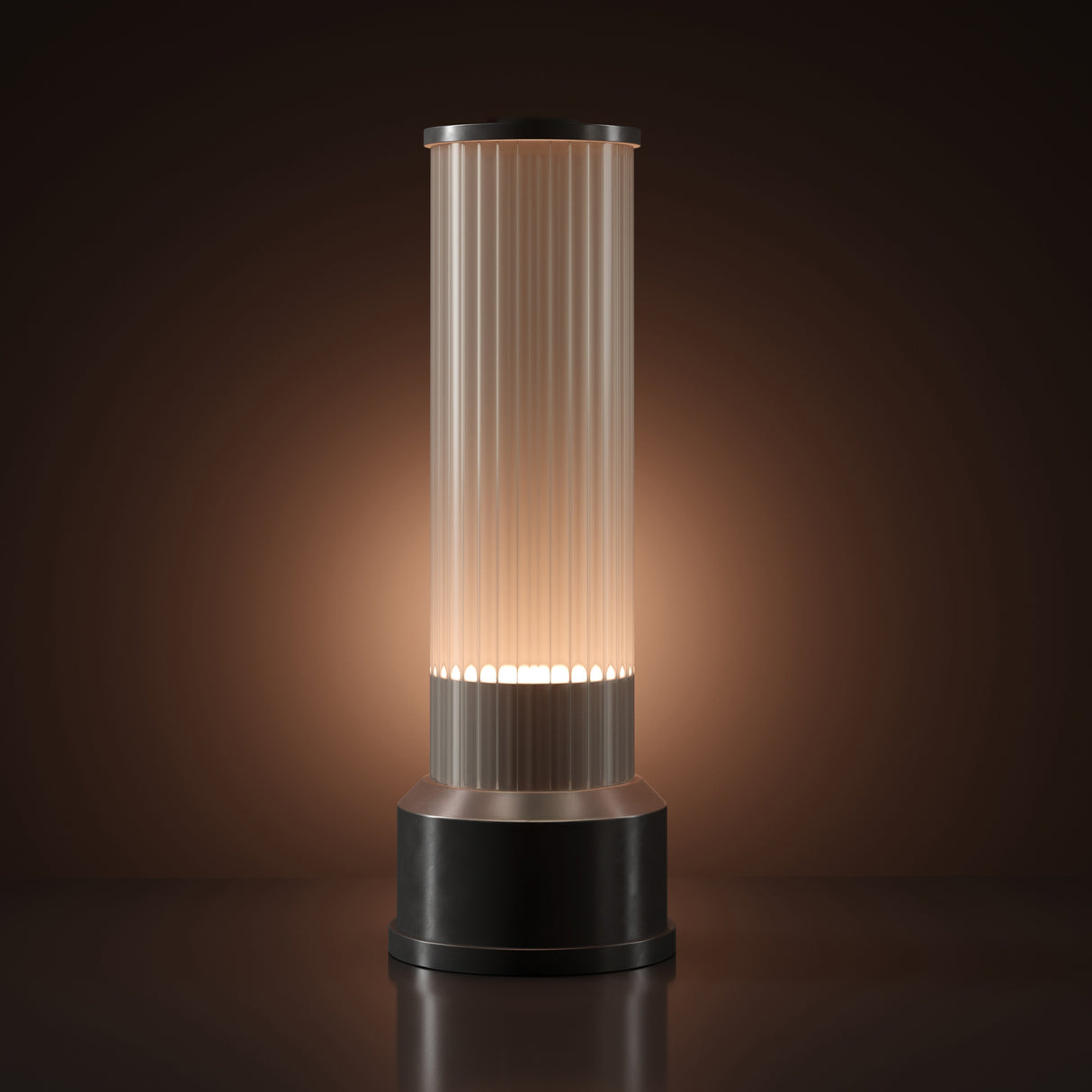 Kibun K70402 CANDLESTICK Rechargeable Cordless LED Table Lamp, 3-Levels Brightness Touch Sensor Control, Graphite