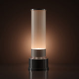 Kibun K70402 CANDLESTICK Rechargeable Cordless LED Table Lamp, 3-Levels Brightness Touch Sensor Control, Graphite