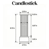 Kibun K70402 CANDLESTICK Rechargeable Cordless LED Table Lamp, 3-Levels Brightness Touch Sensor Control, Graphite