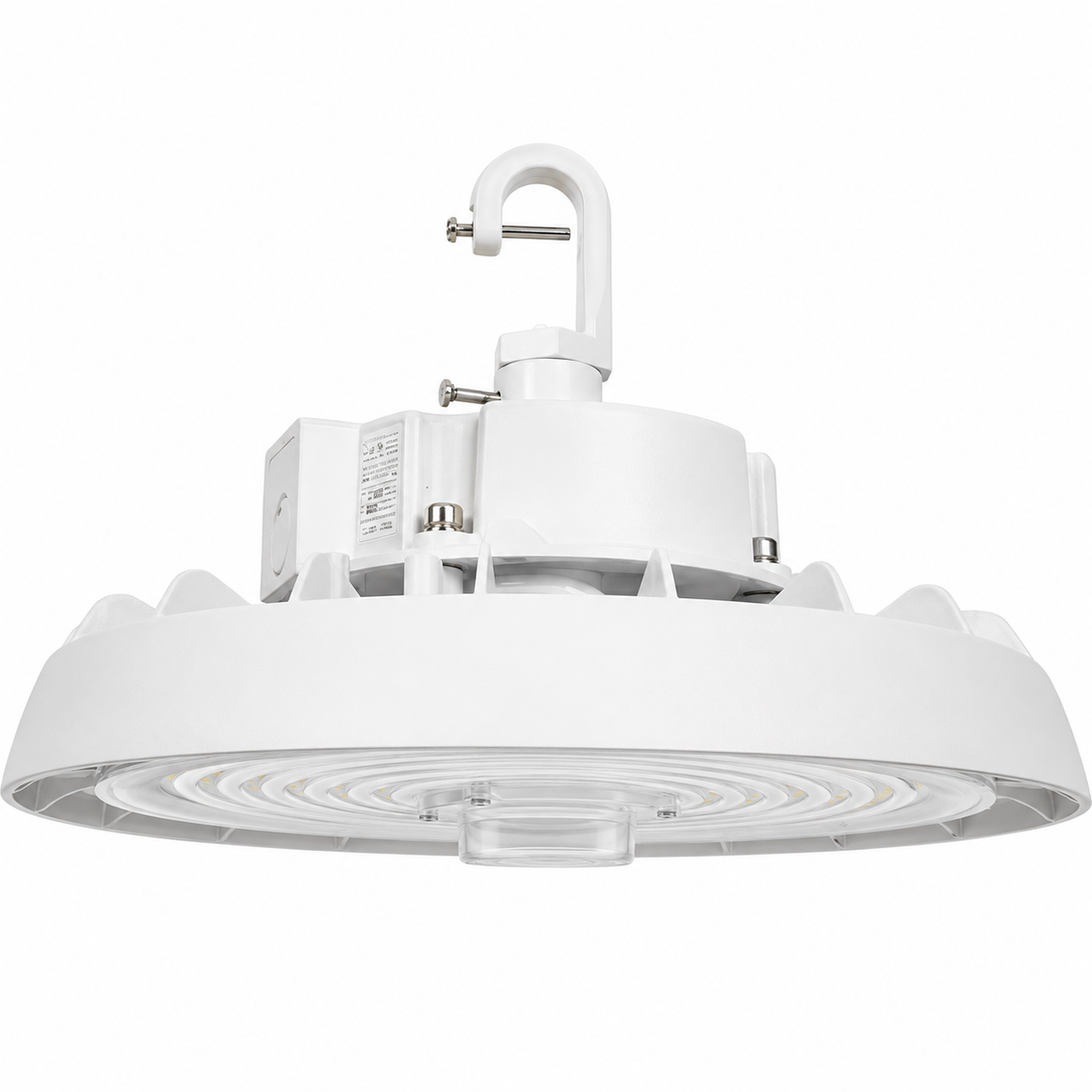 NaturaLED 9684 HBR10/150S/110/8C2/WH-Z10 100/125/150W LED Round Highbay White Finish 4000K/5000K 120-277V