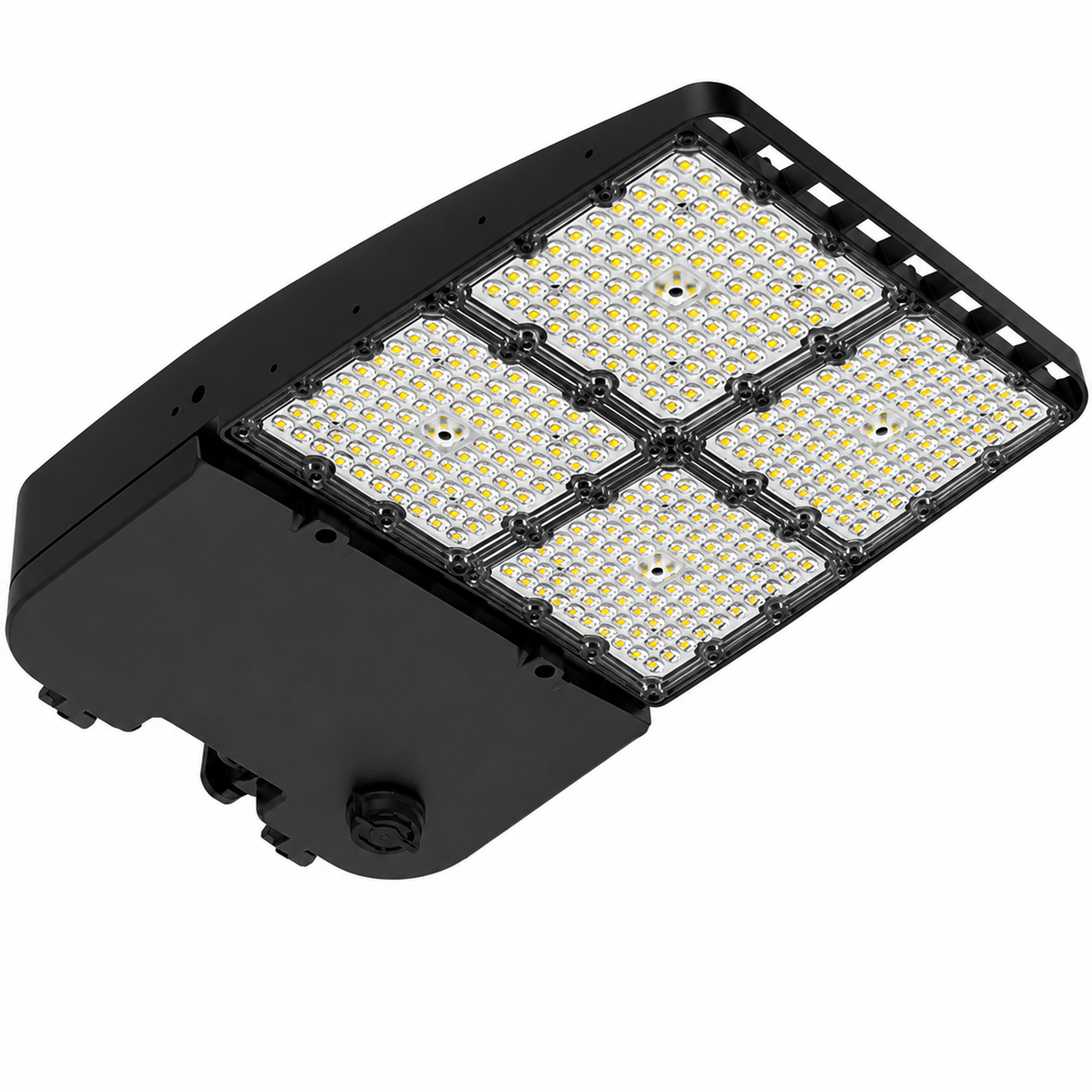 NaturaLED 9724 SAL340S/T3/8C3/BK/480-Z10 200/270/340W LED Slim Area Light Black Finish 3000K/4000K/5000K 277-480V