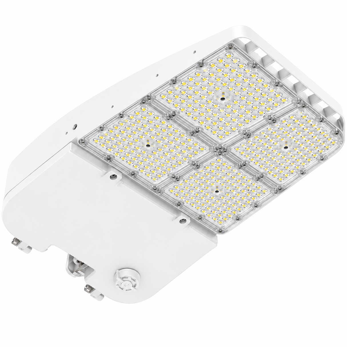 NaturaLED 9680 SAL340S/T3/8C3/WH-Z10 200/270/340W LED Slim Area Light White Finish 3000K/4000K/5000K 120-277V
